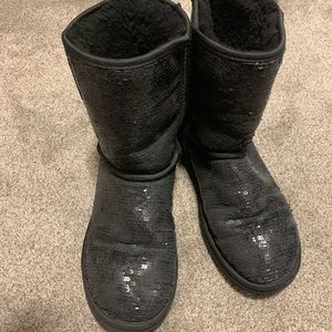Black sequin Uggs